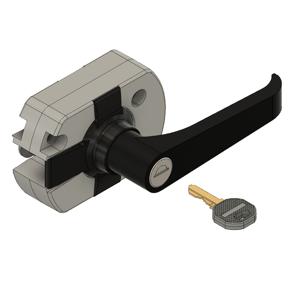50-310-1 MODULAR SOLUTIONS DOOR PART<br>LOCKING SLIDING AND SWINGING DOOR LATCH